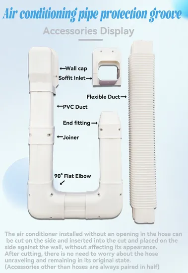 ダクトレス HVAC エアコン 家庭用 直接接続 PVC ABS プラスチック ダクトアセンブリ マニュアル ガスエアコンフィッティング
