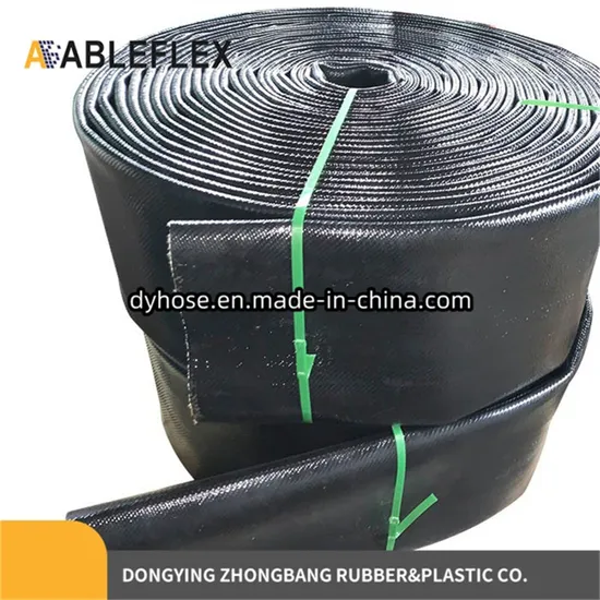 大口径TPUレイフラットホース PUコーティング・ライニング工場用ホース（農業灌漑用水供給用）
